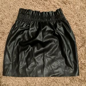 H&M Paperbag Waist Pleather Skirt